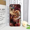 Luxurious Pomegranate Flower Pattern Phone Case for IPhone 17 16 12 11 14 13 15 Pro Max Mini X XS 7 8 14 Plus Soft Cover Fundas