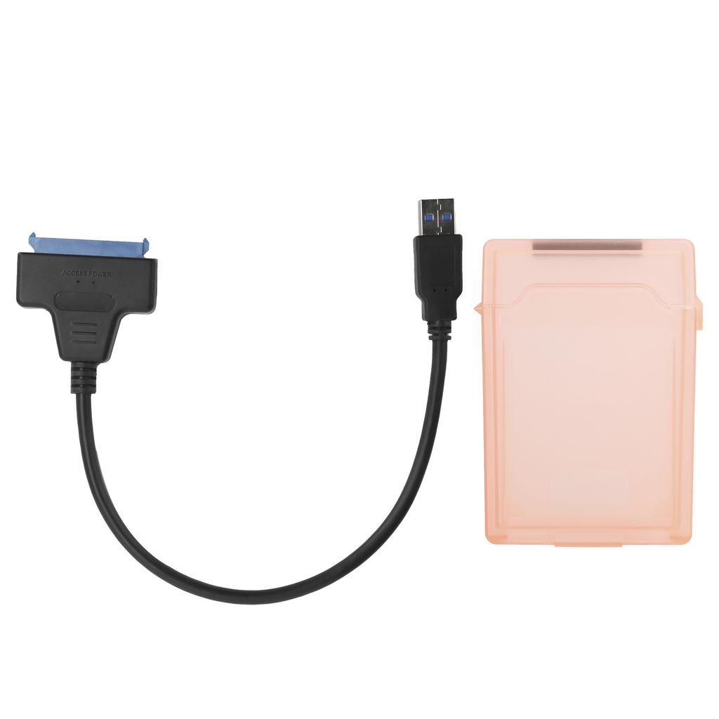 Hard Disk Adapter Cable 2.5in SATA USB3.0 HDDSSD Conversion Cord with Protection BoxRed