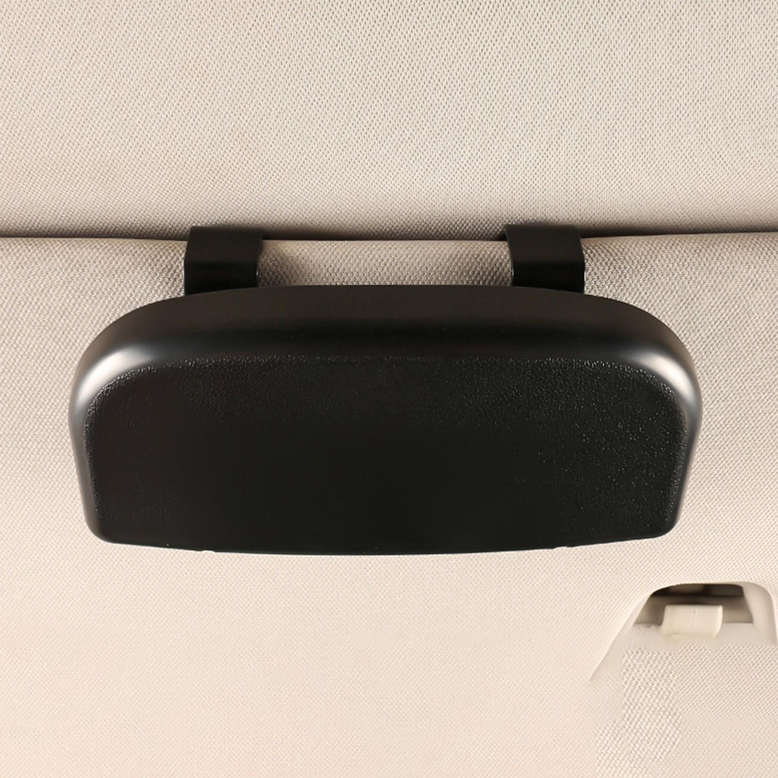Car Visor Sunglasses Holder Multi-Functional Auto Sun Visor Eyeglass Case Storage Box Organizer for Vehicle Interior Accessories One Size чёрный