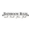 Bathroom Rules Door Sign Vinyl Quotes Lettering Words Wall Stickers Bathroom Toilet Washroom Decoration Home Decor Decal Art