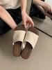 Linen slippers women's summer wear new women's Korean sandals retro casual fairy vacation flat beach shoes