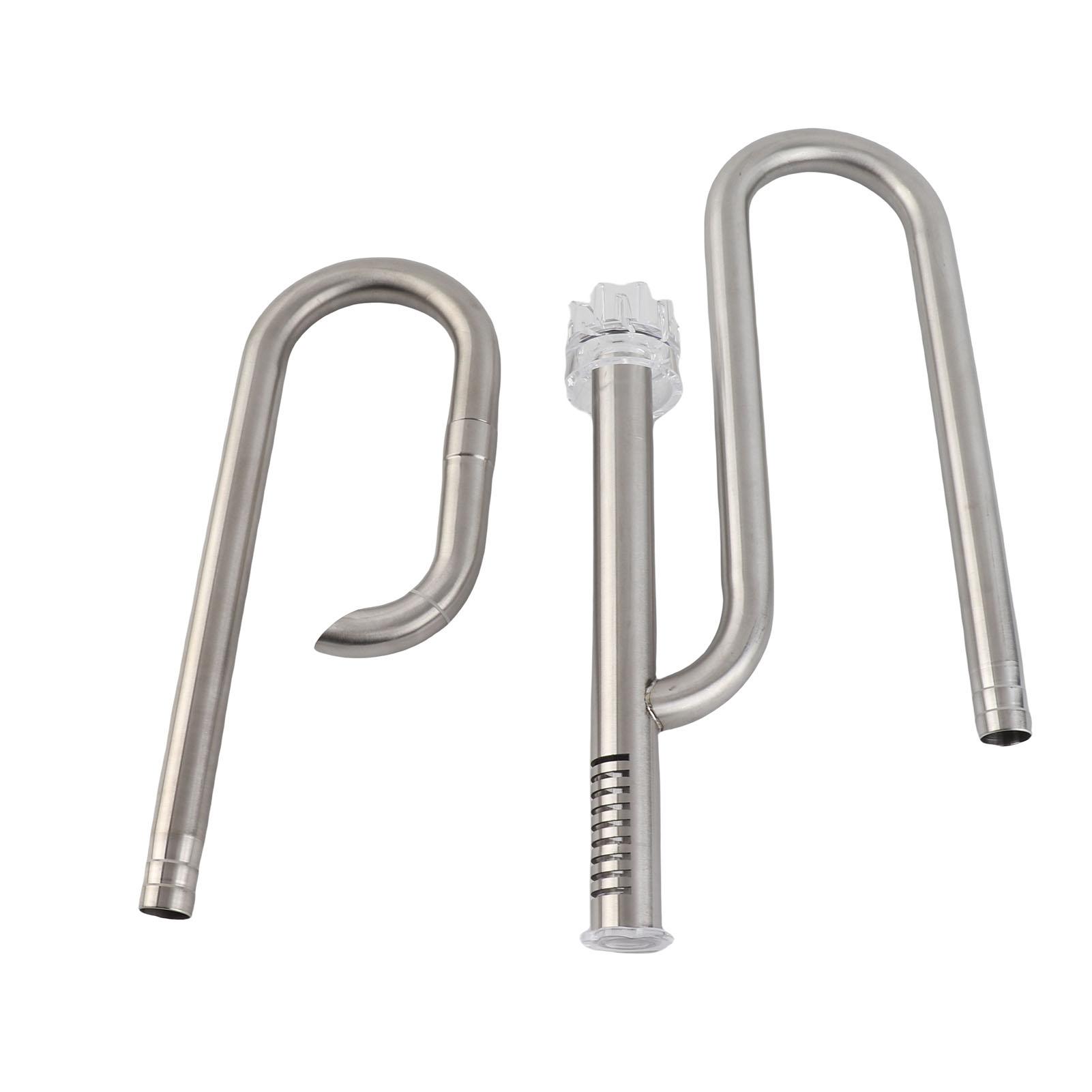 Fish Tank Stainless Steel Pipe Surface Skimmer Aquarium Inflow and Outflow Pipe Set16 Pipe Surface Skimmer