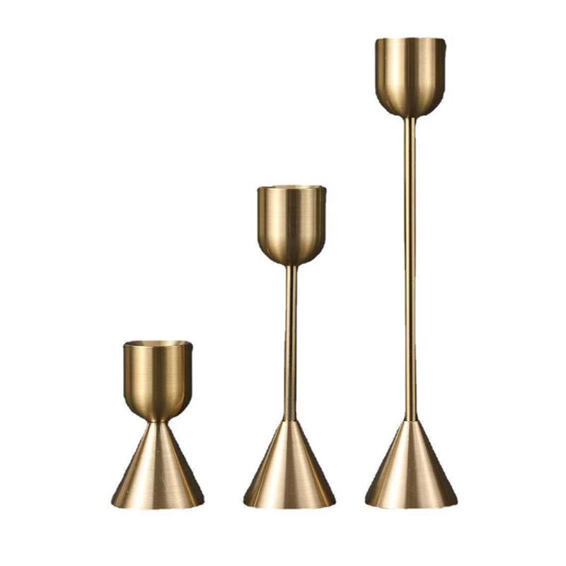 

M-Modern-European Style Candlestick Ornaments Western Dinner Table Three-Piece Set Ornaments Wedding Decoration Candlesticks