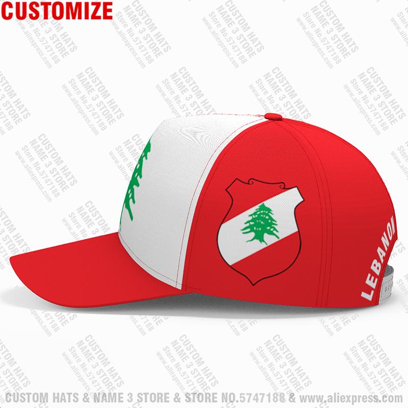 Lebanon Male Diy Free Custom Name Lbn Unisex Hat Nation Flag Lb Republic Arabic Arab Lebanese Country Print Photo Baseball Cap