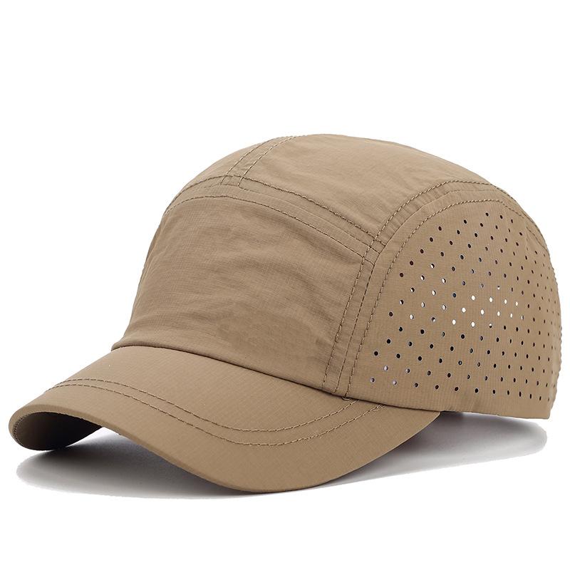 Solid Color Quick-Dry Retro Short Brim Baseball Cap Mesh Breathable Lightweight Summer Outdoor Sports Sunshade Running Cap