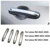 Carbon Fiber Chrome Car Door Handle Cover Stickers Styling Accessories For Lexus RX NX RZ 250 300 350h 450h 450 500h -2026