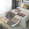 Plaid Pattern Blanket Microfiber Flannel Cover Blanket Bedroom Living Room Sofa Soft And Comfortable Home Decoration
