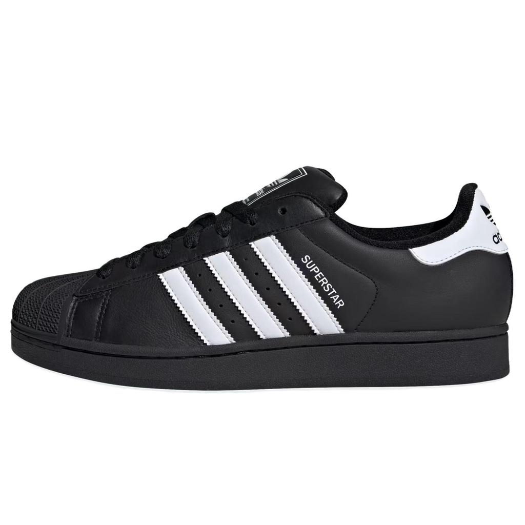 adidas Originals Superstar 2 Leather Low Top Skateboard Shoes Unisex Beige Black JI0079(Team443-)