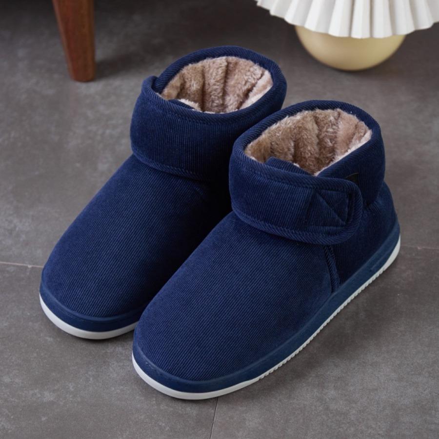 Thickening and Warm Men's Boots for Middle-aged and Elderly Men and Women, Non-slip Home Cotton Shoes Platform Boots