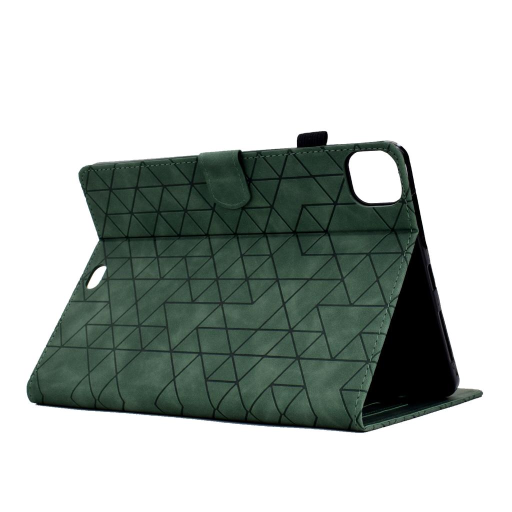 A6 For iPad Pro 11 (2024) Case Card Slots Stand Rhombus Auto Wake/Sleep Leather Tablet Cover