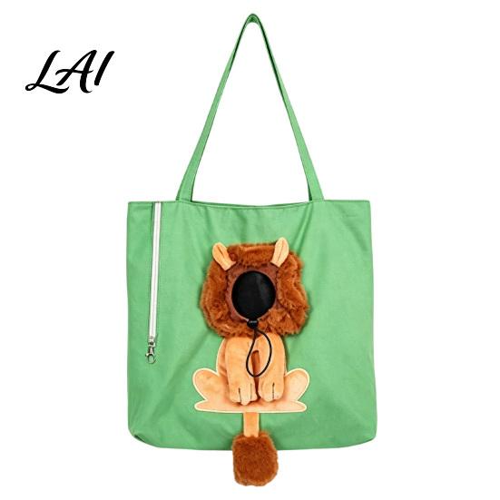 Durable Canvas Pet Carrier Bag Cat Bag Tote with Drawstring Window Safety Small Dog Travel Window Buckle Foldable Shoulder for Dogs And Cats