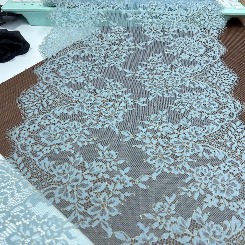 3m x 31.5cm French Chantilly Lace, Non-stretch Corded Eyelash Lace Fabric for Sewing, Bra, Underwear, Lingerie, Dress, Garment, Crafting