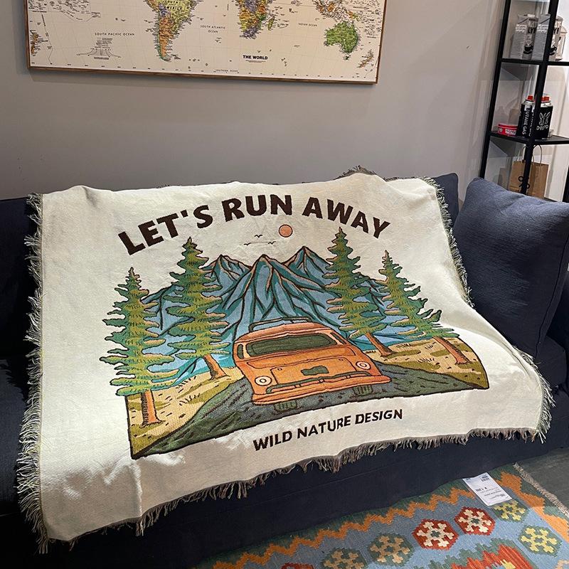 

Украшение для дома Плед для отдыха Плед для сна Покрывало для дивана Покрывало для дивана Оформление B&B Гобелен Кровать Автомобильная модификация 125x150cm разноцветный