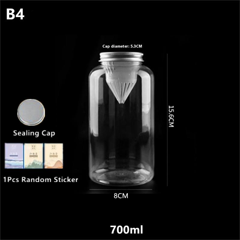 400/550/650/700/1000Ml Fruit Juice Cold Brewed Tea Bottle Transparent Plastic Beverage Bottle Disposable Milk Tea Bottle