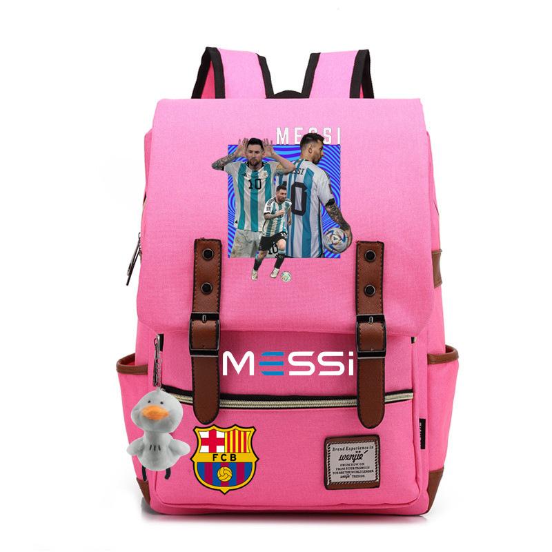 2023 neuer Schulranzen Lionel Messi Koreanischer Oxford-Stoff Rucksack Nylon, Reisetasche Damen Outdoor Rücken