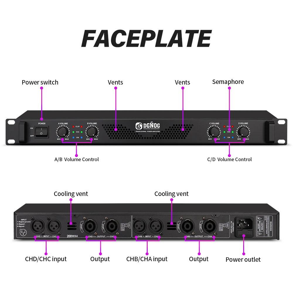 Dual Channel 1U Class D Stage Speaker Amplifier for Campus and Conference Rooms