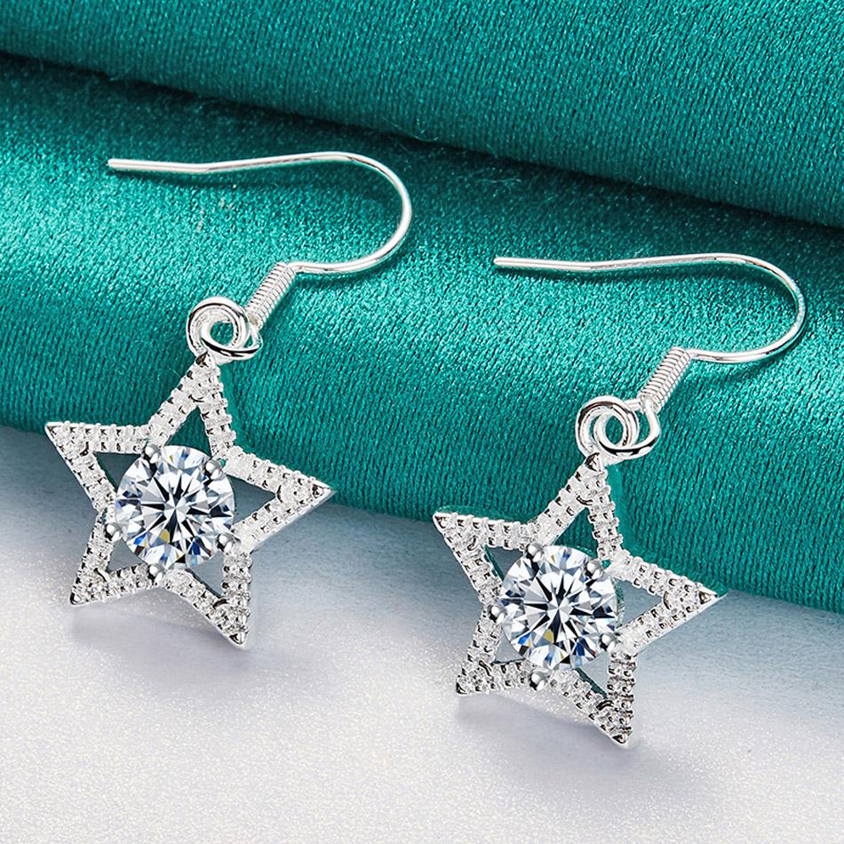 

Очаровательные серьги из стерлингового серебра 925 пробы со звездами и цирконием ME098