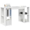 White Desk with Shelf 130 x 50.5 x 75 cm Engineered Wood