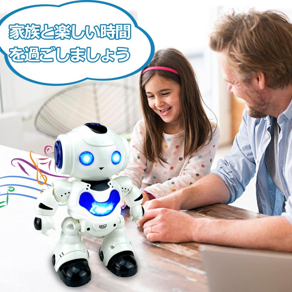 Electric Remote Control Robot Toy, Bipedal Robot, Moving, Humanoid, Dances, Sound, Reaction Toy, Lights, Demo Mode, Easy Operation, for Girls and Boys