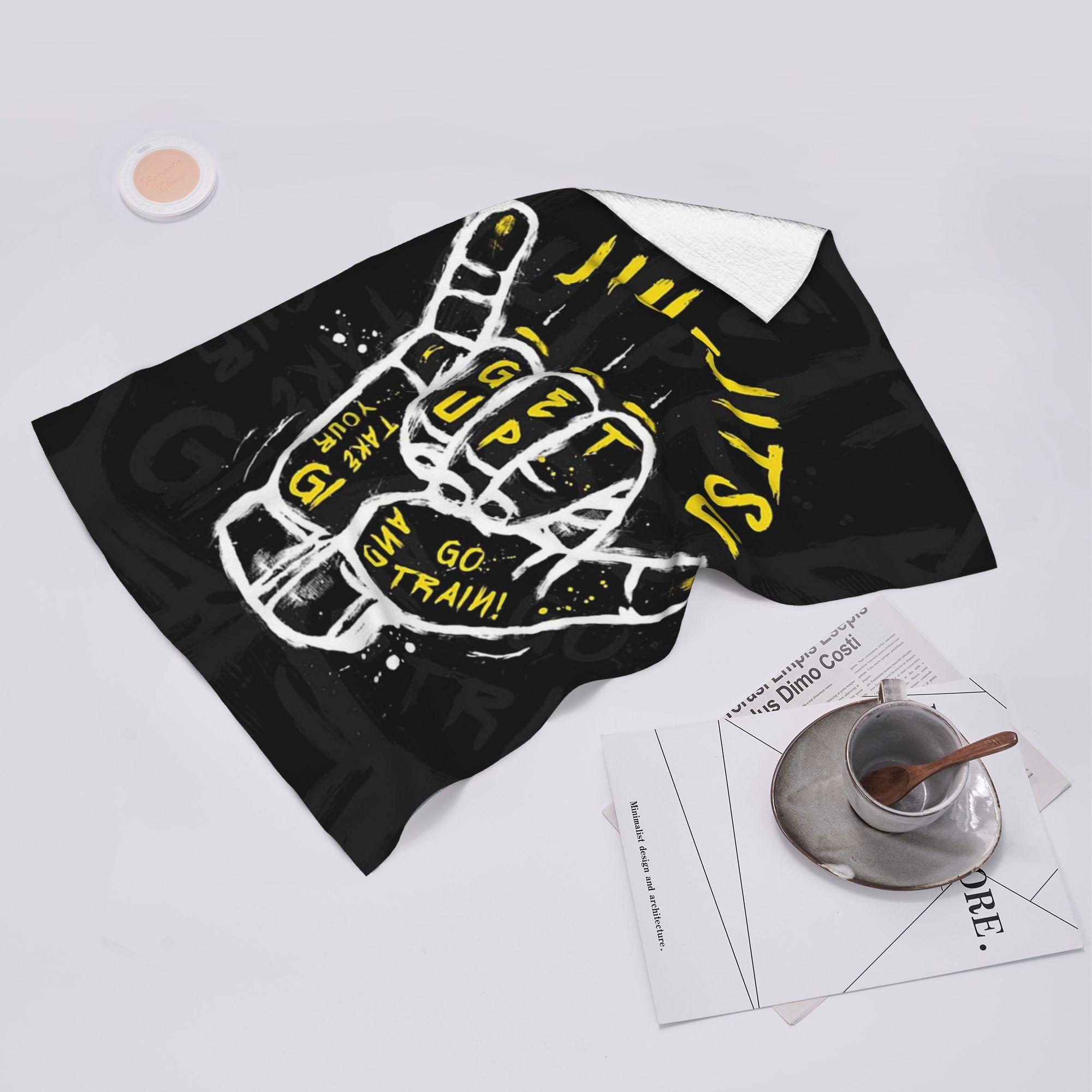 Lang Pattong White Jiu-Jitsu. Go Train Soft Face Towel Quick Dry Pool Bath Cotton Towels Breathable