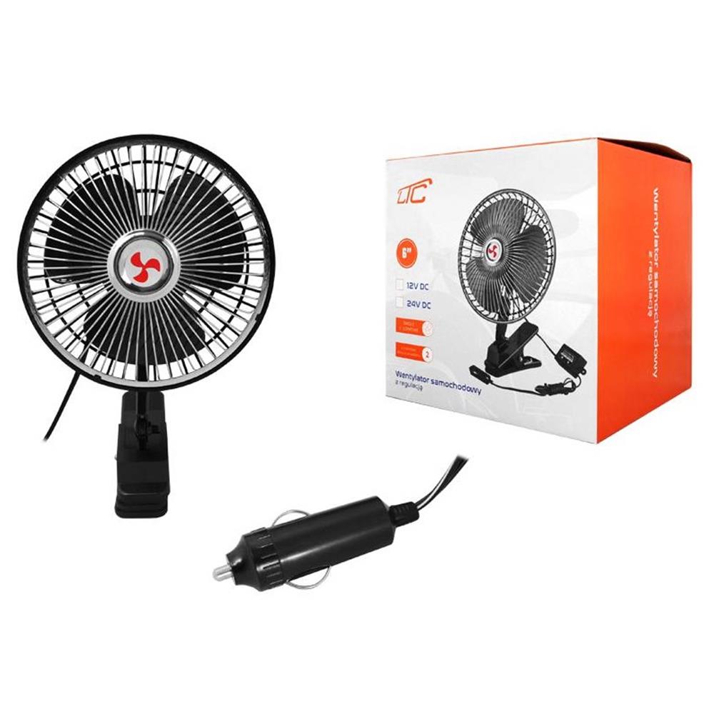 Wentylator Samochodowy 12V, 6” Z Regulacją