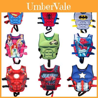 Unisex Swimming Floating Life Jacket For Children Featuring Eyecatching Superhero Designs