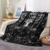 1PC High Mountain Cattle  Print FlAannel Blanket, High quality Comfortable for All Seasons, Home Decor, Warmth and Comfort