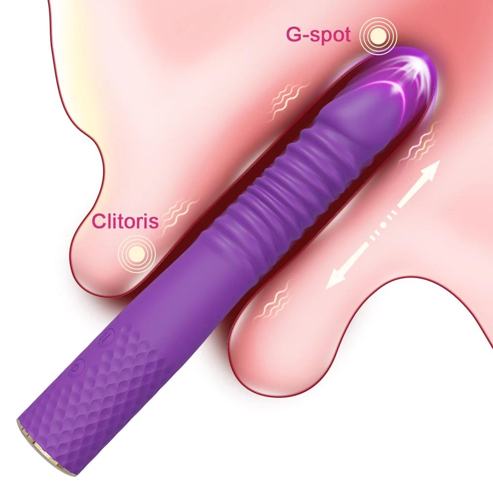 Automatic Thrusting Dildo Vibrator G Spot Clitoris Stimulation  Anal Vaginal Massage Vibrating Sex Toy for Women Adult Goods