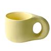 Taza de Leche Chubby y Juego de Platillo para Oficina y Hogar Apariencia Alta Nicho Taza de Café Gorda 9 Oz Taza de Café para Latte Té Leche Regalos