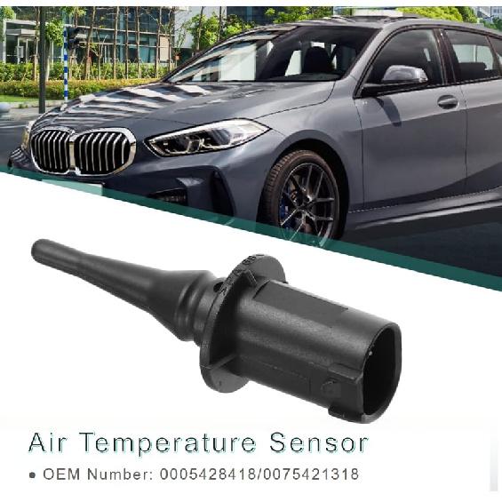 Air Temp Sensor Ambient Outside Air Ambient Air Temperature Sensor for C/CLS/G/E 0005428418/0075421318 Car Outside Plastic Charged Temperature Black