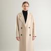 2024 Autumn Double-Breasted Woolen Women's Mid-Length Loose Coat