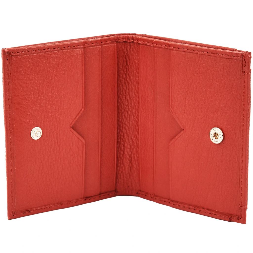 Small Women' Wallet Wings Made of Natural Leather Red