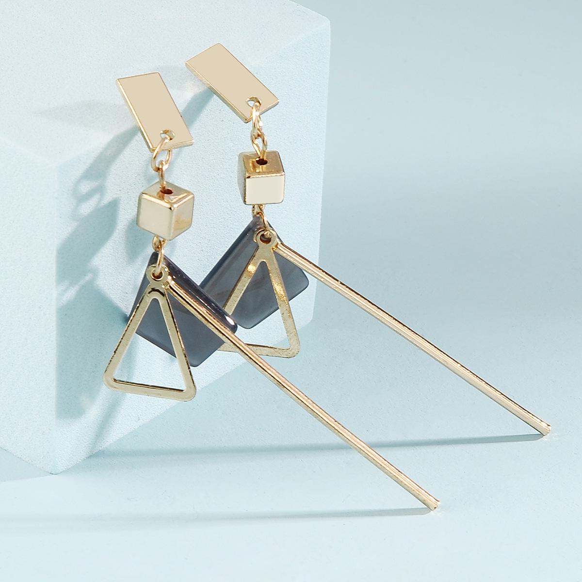 Trending European-American Geometric Triangle Stud Earrings