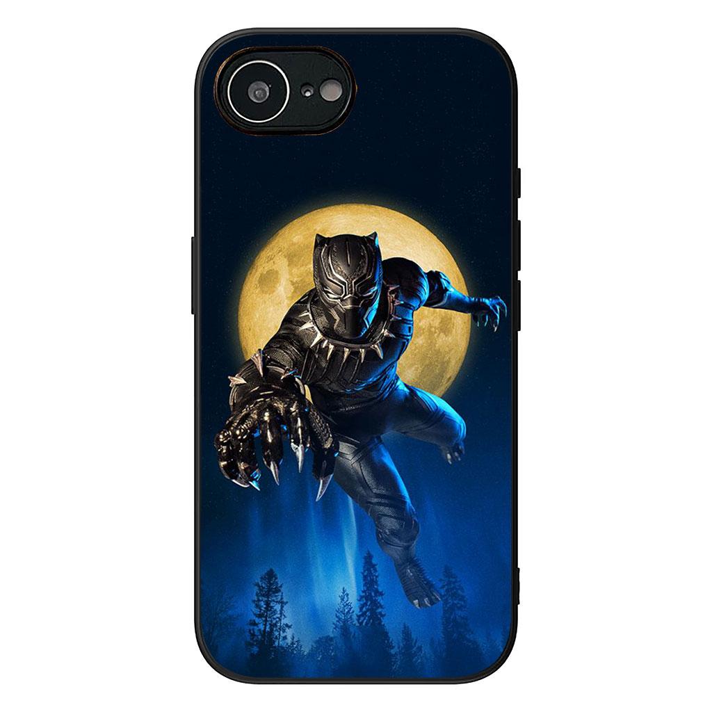 Phone Cover Black Marvel Comics Panther for Apple iPhone 17 16 Plus 13 12 Pro Max Mini X XR ProMax 16E 15+ 16Plus Air Soft Case