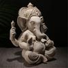 Handmade Sandstone Ganeshas Buddhas Elephant Statue Figurine for Home and Office Decoration