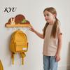 Office Badge Holder Solid Wood Key with 5 Hooks, Decorative Wall Mounted Rack, Space Saving Organizer for Entryway Kitchen And Hat Rack