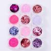 New fashion mixed color small heart sequins colorful love heart sequins small fresh magic color laser flash small red heart nail sequins