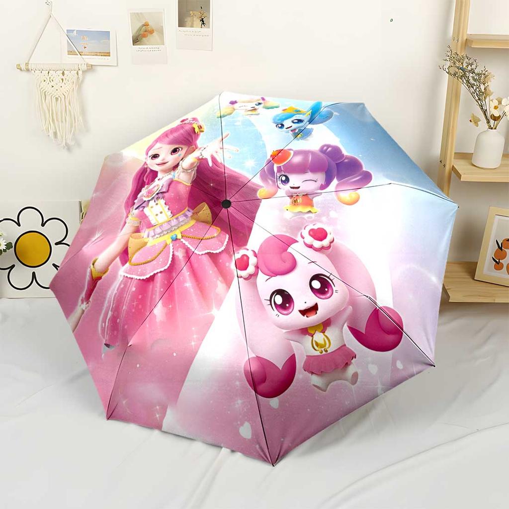 Catch! Teenieping World Portable Automatic Umbrella Compact 8-Rib Lightweight Sturdy Construction Durable Everyday Carry Umbrella Fashionable
