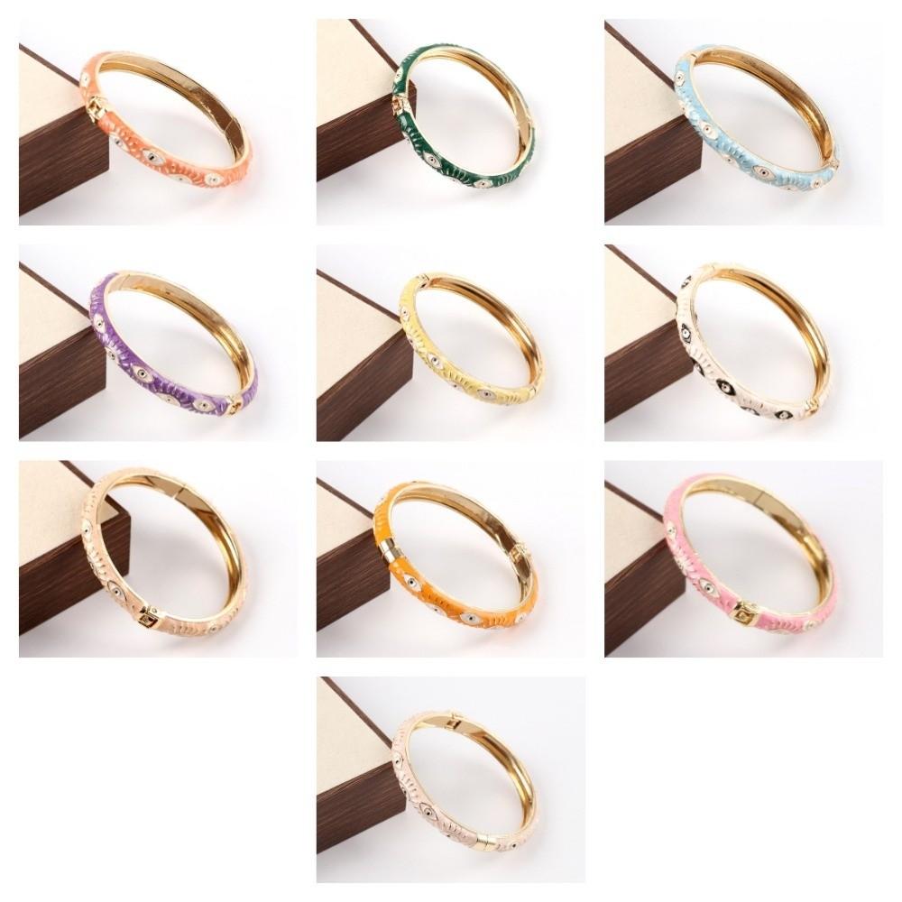 Colorful Demon Eyes Bangle Hip Pop Hand Bracelet Cool Enamel Bangle Gift