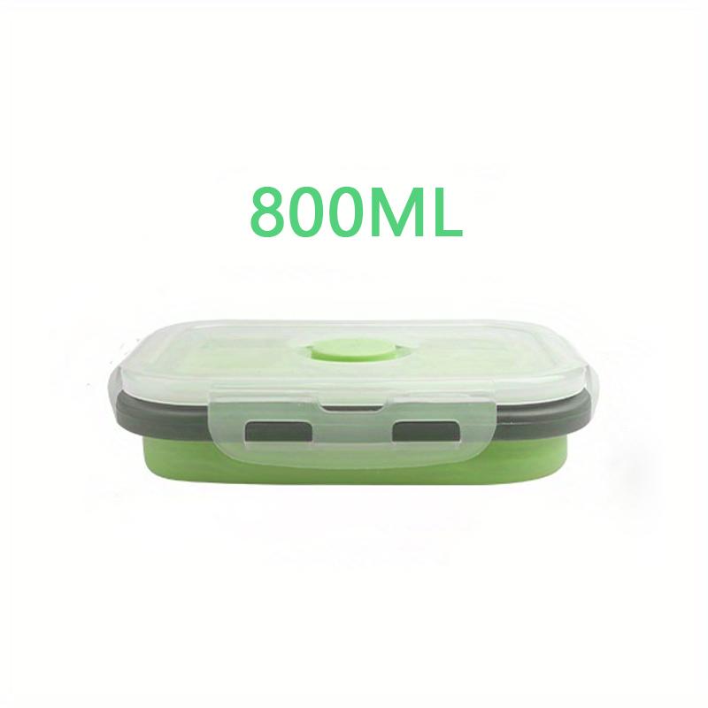 1/4PCS Folding Silicone Lunch Box Kitchen Refrigerator Preservation Box Eco-Friendly Picnic Storage Box Stackable Space Save