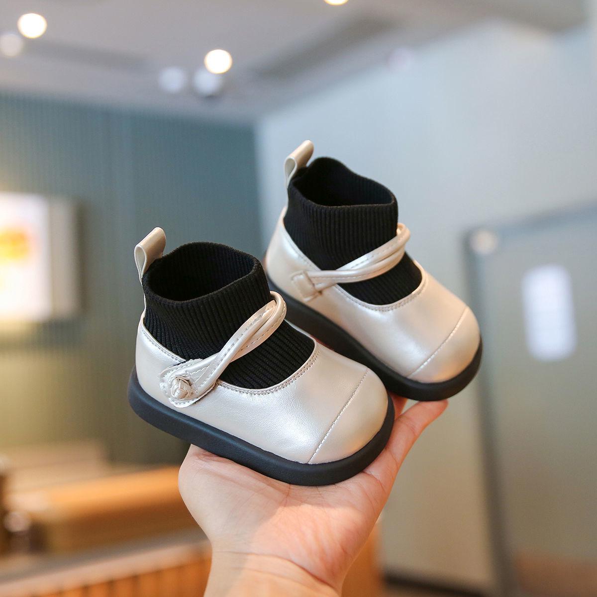 

Девочковые Нескользящие Ботинки с Мягкой Подошвой для Малышей (Возраст 1-3 года) для осени и зимы Insole length 16cm, size 25