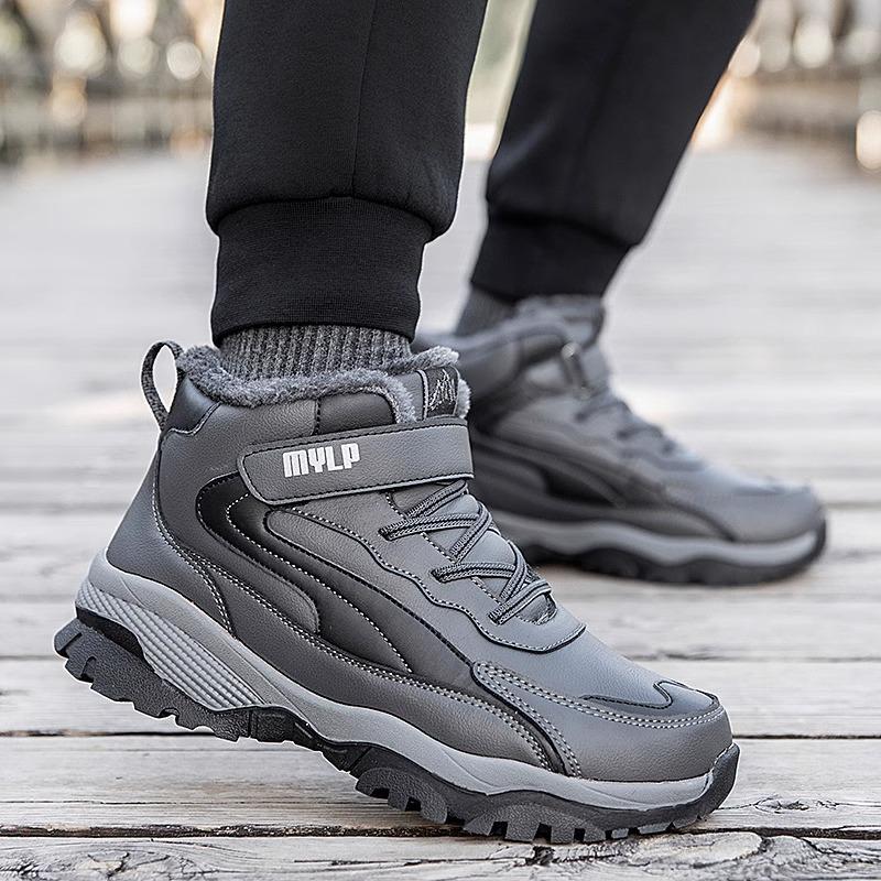 Brand elderly shoes winter waterproof cotton shoes non-slip dad northeast warm piled thickened middle-aged and elderly snow boots