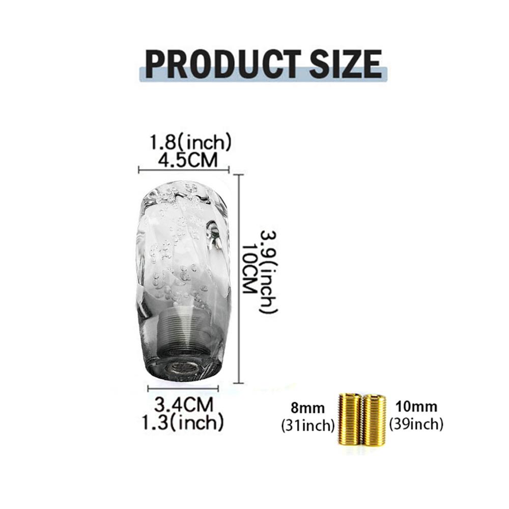 10cm 15cm Car Manual Shift Knob Gear Shifter Head Shift Knob Stick Crystal Transparent Bubble Throw Gear Shifter