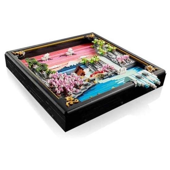 LEGO Art Krajobraz Japoński Kwiaty Wiśni Zabawka Prezent Urodzinowy Klocek Dzień Matki Mężczyźni Kobiety Malowanie Wnętrze Stylowy 31218