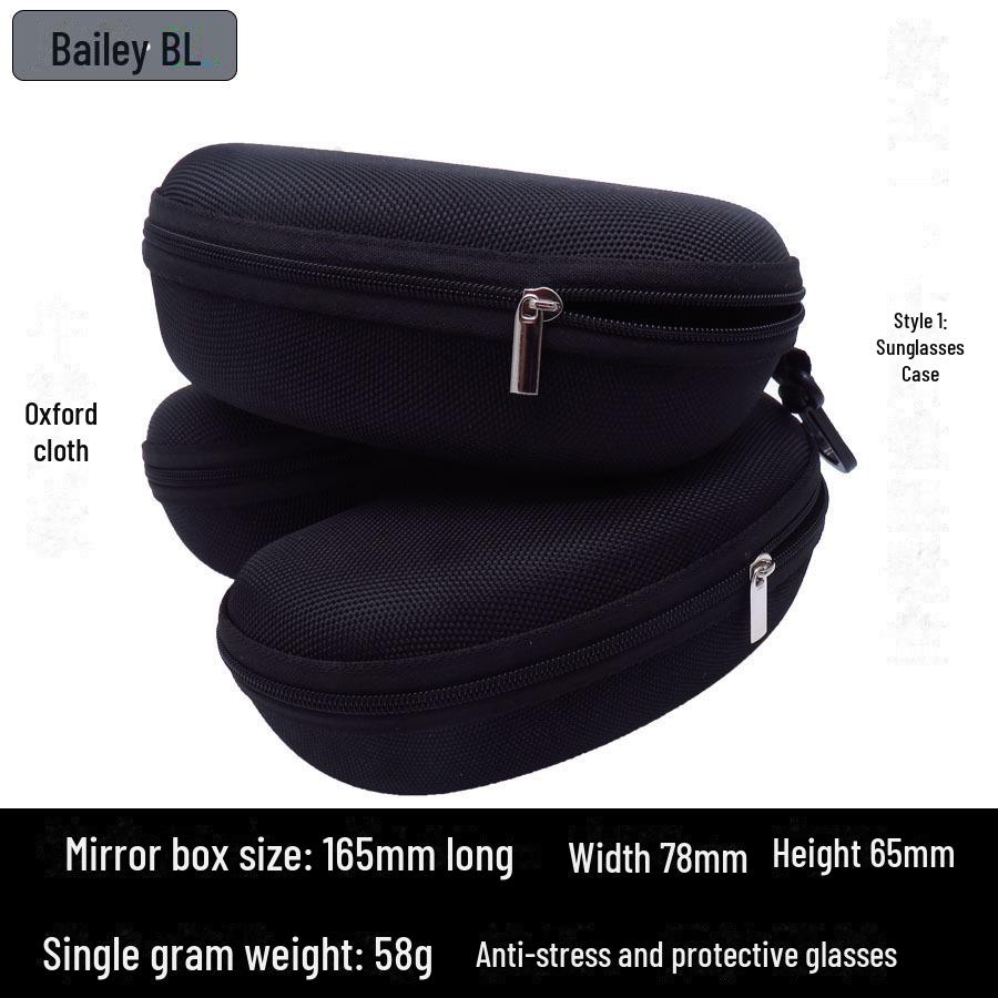 Cycling Sports Zipper Sunglasses Storage Case - EVA Black