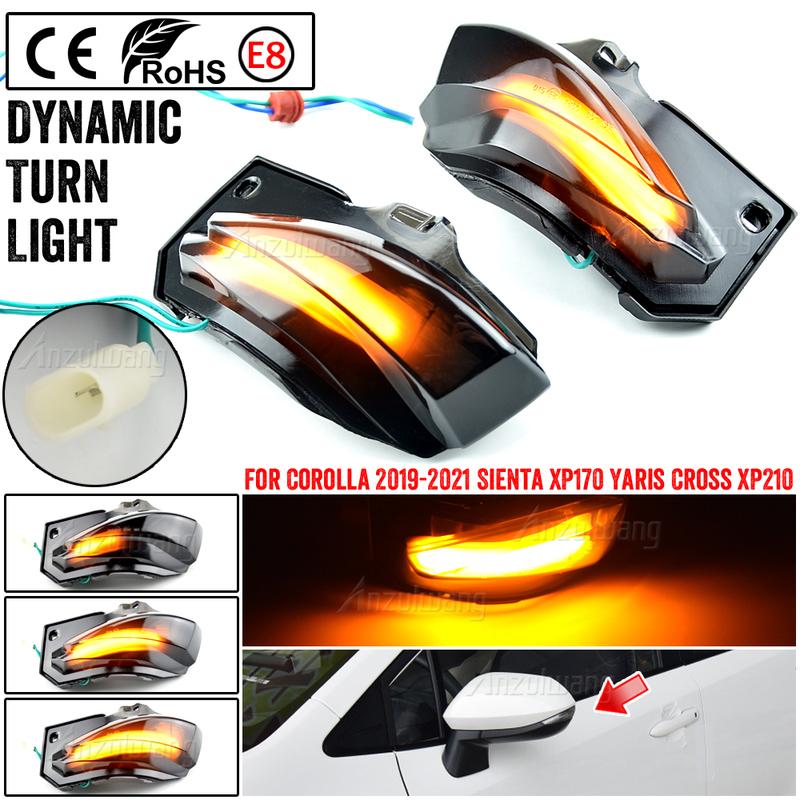 2pcs For Toyota Corolla Sport E210   Car LED Dynamic Turn Signal Indicator Sequential Side Mirror Light Lamp