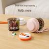 Portable Round Pill Box with Lid - Three-a-Day Moisture-Proof Travel Dispenser