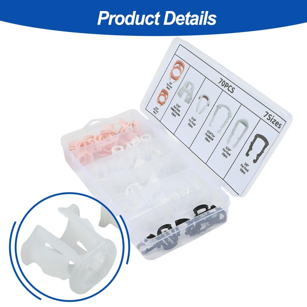 70 Pieces Swordfish 61280 Fuel Line Retainer Clip Assortment For Ford New