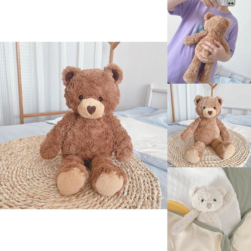 Entzückendes herzförmiges Plüsch-Teddybär-Spielzeug für beruhigenden Komfort, 41,9 cm groß, langes, zotteliges braunes Fell