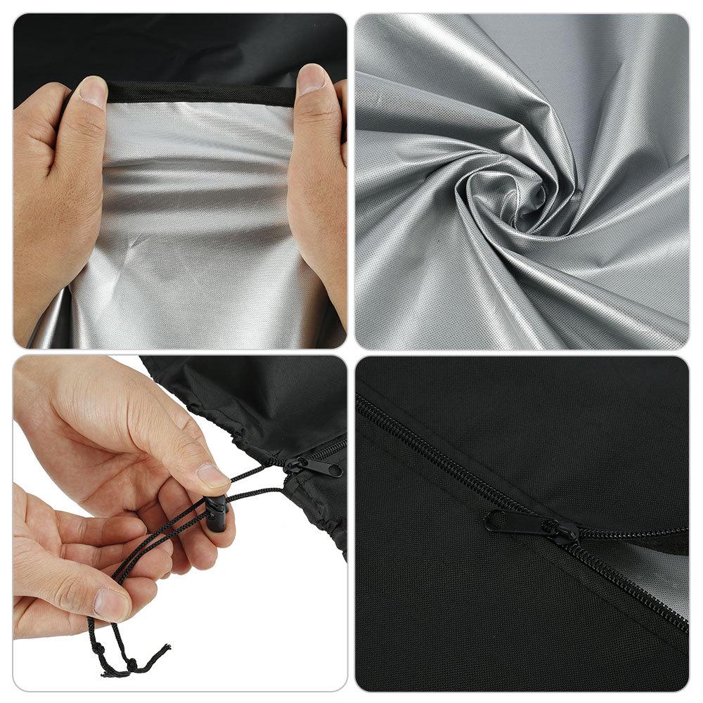 Schwarze, wasserdichte Abdeckung aus 210D-Oxford-Stoff für Luftenergie- und Heizlüfter, Garten-/Terrassenschirm